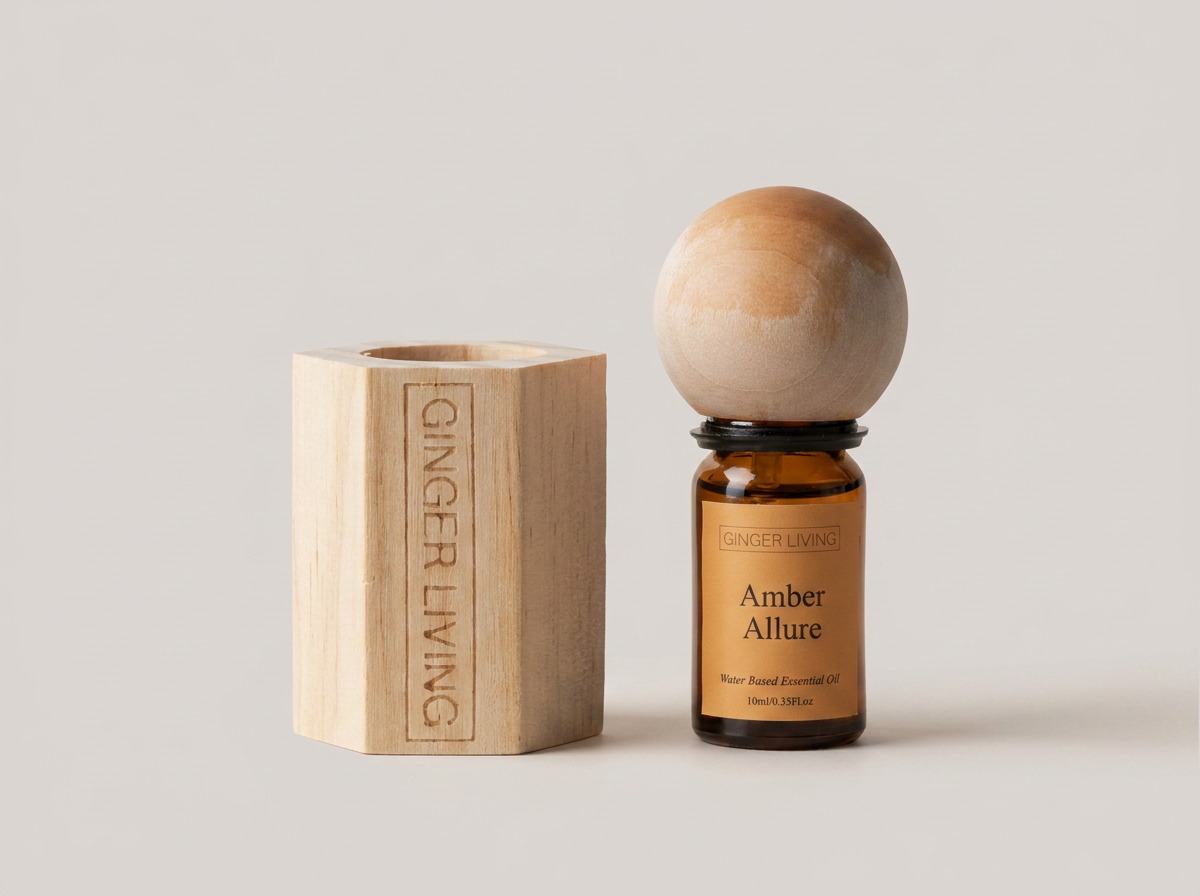 Luxury Wooden Car Diffuser Amber Allure