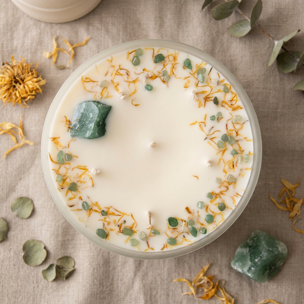 Green Aventurine- Lime Basil & Mandarin Luxury Candle 1300gr
