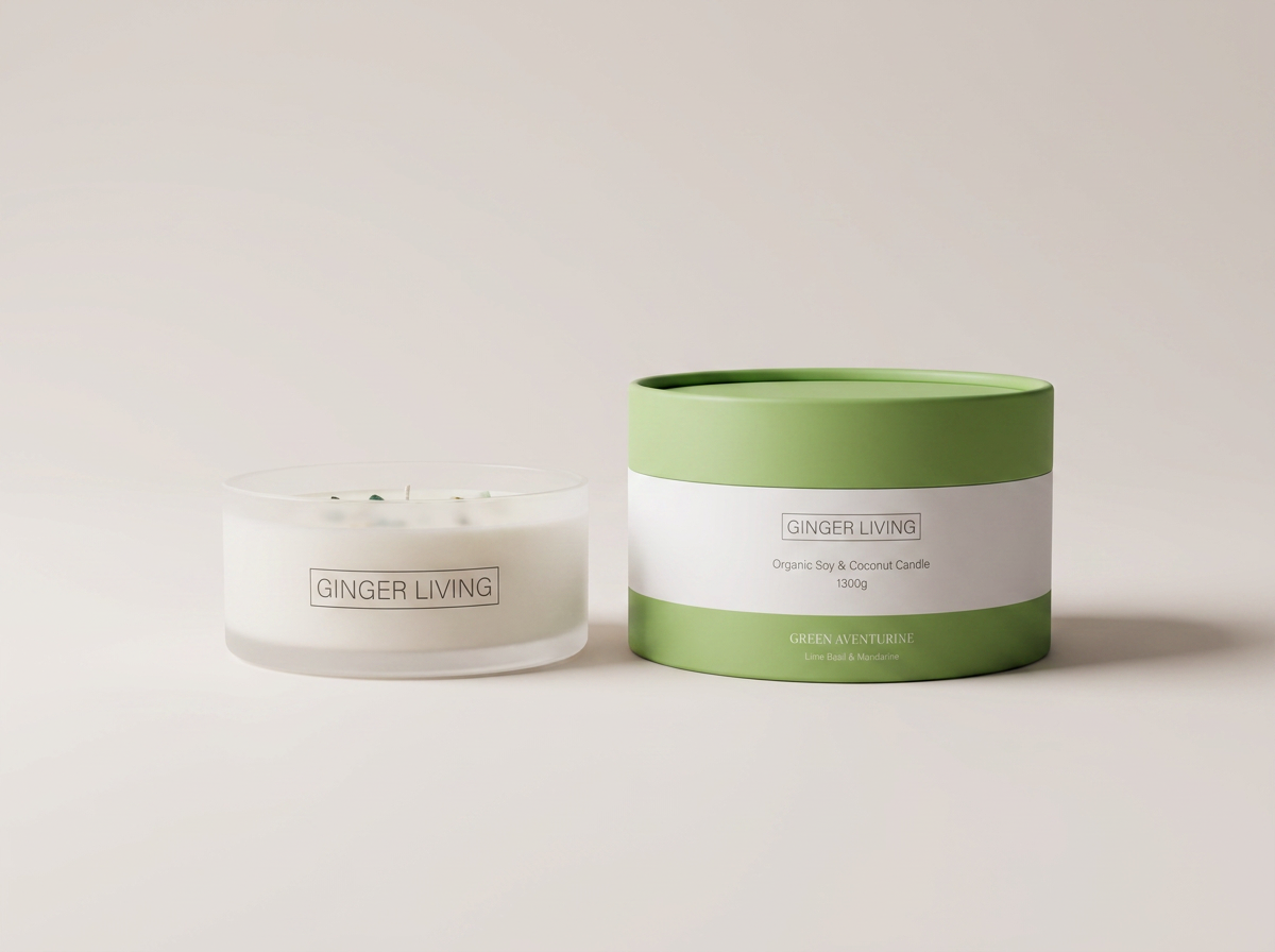 Green Aventurine- Lime Basil & Mandarin Luxury Candle 1300gr