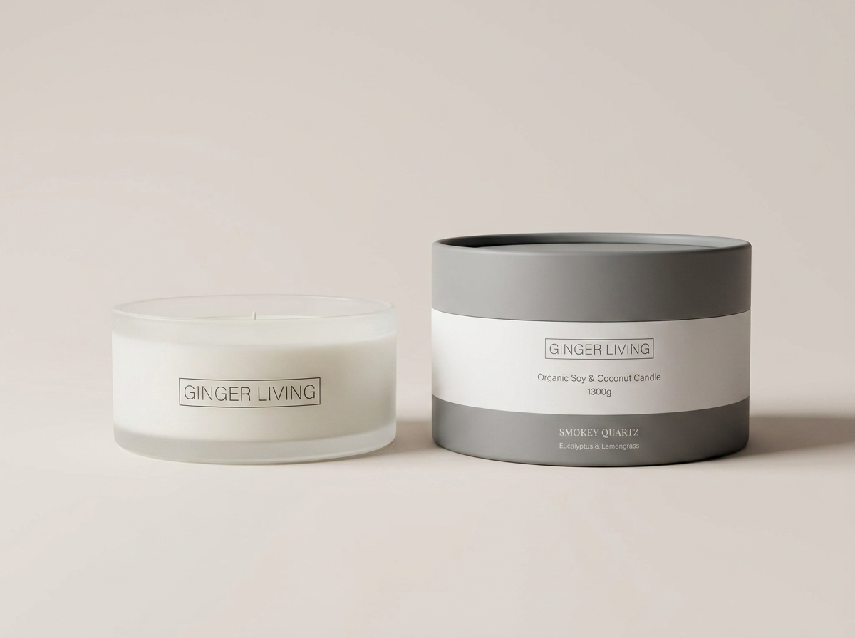 Smokey Quartz- Eucalyptus & Lemongrass Luxury Candle 1300gr