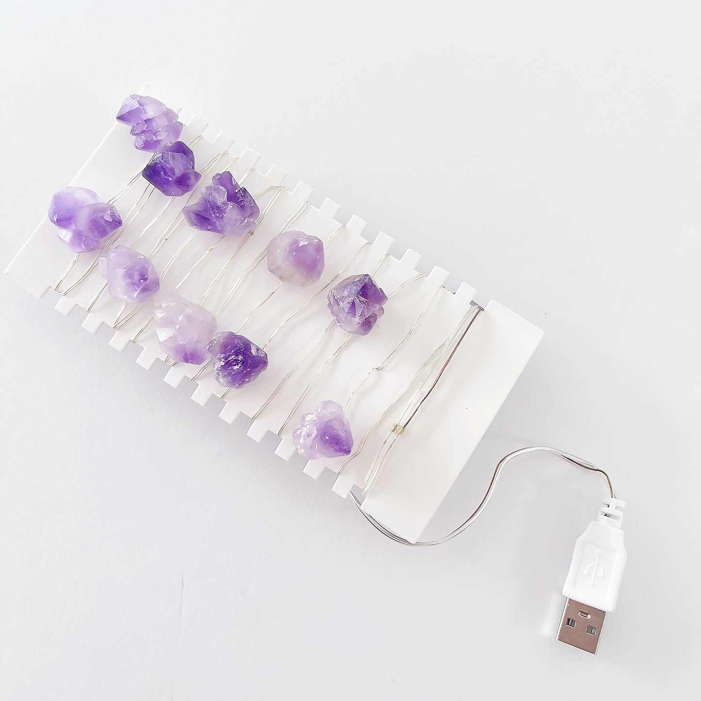 Crystal String Lights USB - Amethyst